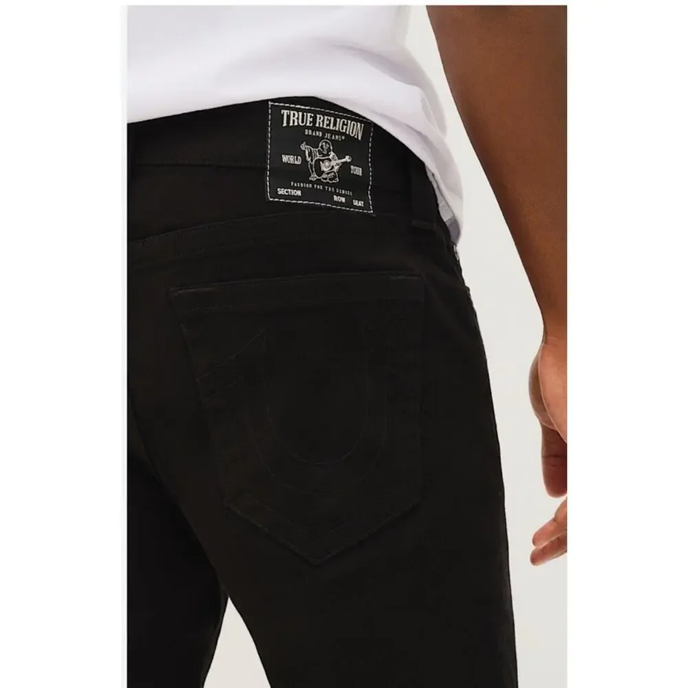 True Religion Jeans Geno No Flap Relaxed Slim Mens Solid Black Y2K Sz 30